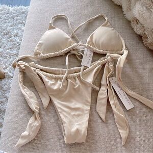 Women's Cream Bikini Set